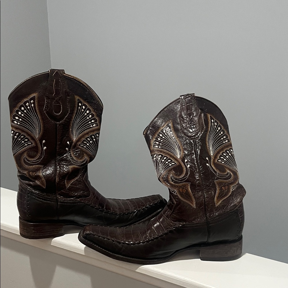 Vintage Old Corral Vintage Point Toe Mexico Cowboy Western Boot Festival Country